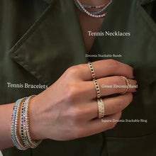 Load image into Gallery viewer, Square CZ Eternity Band Ring