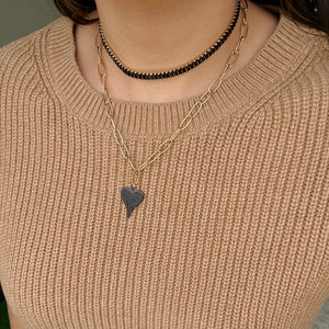 Paper Clip Heart Necklace