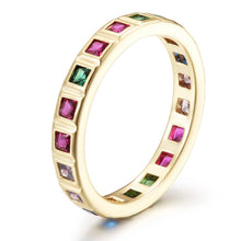 Load image into Gallery viewer, Square CZ Eternity Band Ring
