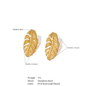 Monstera Earrings