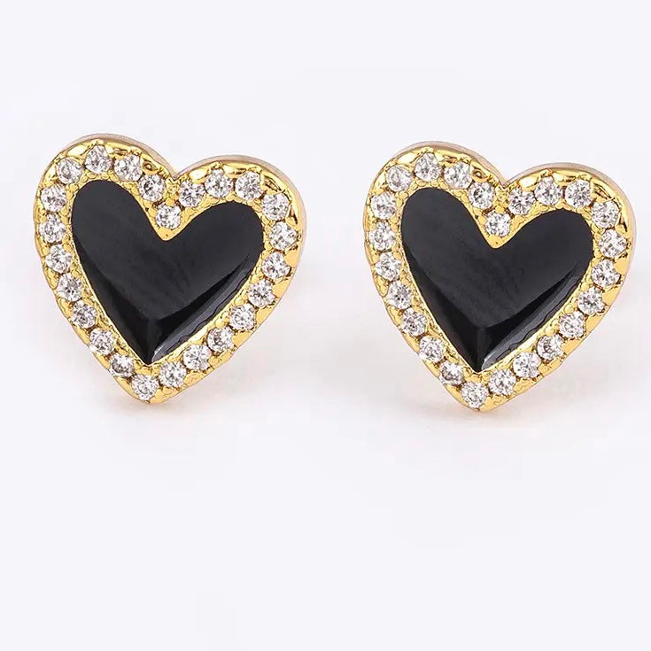 Black Heart Earring