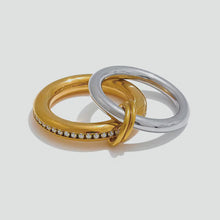 Load image into Gallery viewer, Julia Two Tone Stacked Ring

