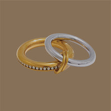Load image into Gallery viewer, Julia Two Tone Stacked Ring
