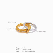 Load image into Gallery viewer, Julia Two Tone Stacked Ring
